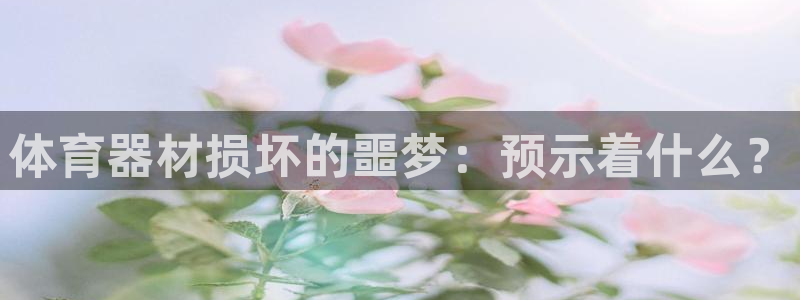星欧娱乐公司简介：体育器材损坏的噩梦：预示着什么？