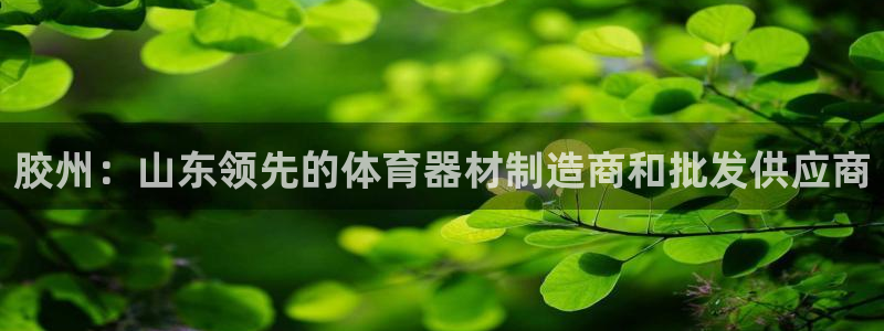 星欧娱乐用户名和密码：胶州：山东领先的体育器材制造商